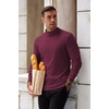 image:imageCOOFANDY Mens Mock Turtleneck Long Sleeve Shirts Basic Thermal Turtle Neck Undershirt Lightweight Pullover Sweaters TopWine Red