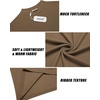 image:imageCOOFANDY Mens Mock Turtleneck Long Sleeve Shirts Slim Fit Basic TShirt Lightweight Ribbed Pullover Sweater1 Packbrown