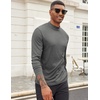 image:imageCOOFANDY Mens Mock Turtleneck Long Sleeve Shirts Slim Fit Basic TShirt Lightweight Ribbed Pullover Sweater1 Packdark Grey