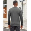 image:imageCOOFANDY Mens Mock Turtleneck Long Sleeve Shirts Slim Fit Basic TShirt Lightweight Ribbed Pullover Sweater1 Packdark Grey