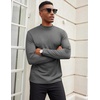 image:imageCOOFANDY Mens Mock Turtleneck Long Sleeve Shirts Slim Fit Basic TShirt Lightweight Ribbed Pullover Sweater1 Packdark Grey