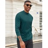 image:imageCOOFANDY Mens Mock Turtleneck Long Sleeve Shirts Slim Fit Basic TShirt Lightweight Ribbed Pullover Sweater1 Packgreen