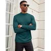 image:imageCOOFANDY Mens Mock Turtleneck Long Sleeve Shirts Slim Fit Basic TShirt Lightweight Ribbed Pullover Sweater1 Packgreen