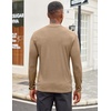 image:imageCOOFANDY Mens Mock Turtleneck Long Sleeve Shirts Slim Fit Basic TShirt Lightweight Ribbed Pullover Sweater1 Packkhaki
