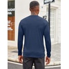 image:imageCOOFANDY Mens Mock Turtleneck Long Sleeve Shirts Slim Fit Basic TShirt Lightweight Ribbed Pullover Sweater1 Packnavy Blue