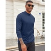 image:imageCOOFANDY Mens Mock Turtleneck Long Sleeve Shirts Slim Fit Basic TShirt Lightweight Ribbed Pullover Sweater1 Packnavy Blue