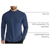 image:imageCOOFANDY Mens Mock Turtleneck Long Sleeve Shirts Slim Fit Basic TShirt Lightweight Ribbed Pullover Sweater1 Packnavy Blue