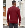 image:imageCOOFANDY Mens Mock Turtleneck Long Sleeve Shirts Slim Fit Basic TShirt Lightweight Ribbed Pullover Sweater1 Packwine Red