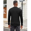 image:imageCOOFANDY Mens Mock Turtleneck Long Sleeve Shirts Slim Fit Basic TShirt Lightweight Ribbed Pullover Sweater2 Packblack  Brown