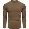 image:imageCOOFANDY Mens Mock Turtleneck Long Sleeve Shirts Slim Fit Basic TShirt Lightweight Ribbed Pullover Sweater2 Packblack  Brown