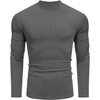 image:imageCOOFANDY Mens Mock Turtleneck Long Sleeve Shirts Slim Fit Basic TShirt Lightweight Ribbed Pullover Sweater2 Packblack  Dark Grey