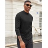 image:imageCOOFANDY Mens Mock Turtleneck Long Sleeve Shirts Slim Fit Basic TShirt Lightweight Ribbed Pullover Sweater2 Packblack  White
