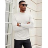 image:imageCOOFANDY Mens Mock Turtleneck Long Sleeve Shirts Slim Fit Basic TShirt Lightweight Ribbed Pullover Sweater2 Packblack  White