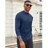 image:imageCOOFANDY Mens Mock Turtleneck Long Sleeve Shirts Slim Fit Basic TShirt Lightweight Ribbed Pullover Sweater2 Packdark Grey  Navy Blue