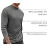 image:imageCOOFANDY Mens Mock Turtleneck Long Sleeve Shirts Slim Fit Basic TShirt Lightweight Ribbed Pullover Sweater2 Packwhite  Dark Grey