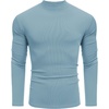 image:imageCOOFANDY Mens Mock Turtleneck Long Sleeve Shirts Slim Fit Basic TShirt Lightweight Ribbed Pullover SweaterGreenish Blue