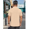 image:imageCOOFANDY Mens Mock Turtleneck Shirts Short Sleeve Casual Basic TShirts Ribbed Solid Pullover TopsBeige