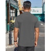 image:imageCOOFANDY Mens Mock Turtleneck Shirts Short Sleeve Casual Basic TShirts Ribbed Solid Pullover TopsDark Grey