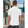 image:imageCOOFANDY Mens Mock Turtleneck Shirts Short Sleeve Casual Basic TShirts Ribbed Solid Pullover TopsWhite