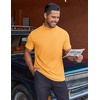 image:imageCOOFANDY Mens Mock Turtleneck Shirts Short Sleeve Casual Basic TShirts Ribbed Solid Pullover TopsYellow