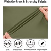 image:imageCOOFANDY Mens Muscle Fit Dress Shirts WrinkleFree Long Sleeve Casual Button Down ShirtsArmy Green