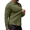 image:imageCOOFANDY Mens Muscle Fit Dress Shirts WrinkleFree Long Sleeve Casual Button Down ShirtsArmy Green