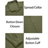 image:imageCOOFANDY Mens Muscle Fit Dress Shirts WrinkleFree Long Sleeve Casual Button Down ShirtsArmy Green