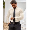 image:imageCOOFANDY Mens Muscle Fit Dress Shirts WrinkleFree Long Sleeve Casual Button Down ShirtsBeige