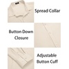 image:imageCOOFANDY Mens Muscle Fit Dress Shirts WrinkleFree Long Sleeve Casual Button Down ShirtsBeige