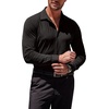 image:imageCOOFANDY Mens Muscle Fit Dress Shirts WrinkleFree Long Sleeve Casual Button Down ShirtsBlack