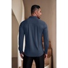 image:imageCOOFANDY Mens Muscle Fit Dress Shirts WrinkleFree Long Sleeve Casual Button Down ShirtsDark Blue