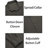 image:imageCOOFANDY Mens Muscle Fit Dress Shirts WrinkleFree Long Sleeve Casual Button Down ShirtsDark Grey