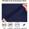 image:imageCOOFANDY Mens Muscle Fit Dress Shirts WrinkleFree Long Sleeve Casual Button Down ShirtsDeep Blue
