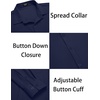image:imageCOOFANDY Mens Muscle Fit Dress Shirts WrinkleFree Long Sleeve Casual Button Down ShirtsDeep Blue