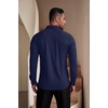 image:imageCOOFANDY Mens Muscle Fit Dress Shirts WrinkleFree Long Sleeve Casual Button Down ShirtsDeep Blue