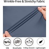 image:imageCOOFANDY Mens Muscle Fit Dress Shirts WrinkleFree Long Sleeve Casual Button Down ShirtsDenim Blue