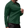 image:imageCOOFANDY Mens Muscle Fit Dress Shirts WrinkleFree Long Sleeve Casual Button Down ShirtsGreen