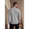 image:imageCOOFANDY Mens Muscle Fit Dress Shirts WrinkleFree Long Sleeve Casual Button Down ShirtsLight Grey