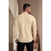 image:imageCOOFANDY Mens Muscle Fit Dress Shirts WrinkleFree Long Sleeve Casual Button Down ShirtsLight Khaki