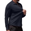 image:imageCOOFANDY Mens Muscle Fit Dress Shirts WrinkleFree Long Sleeve Casual Button Down ShirtsNavy Blue