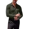image:imageCOOFANDY Mens Muscle Fit Dress Shirts WrinkleFree Long Sleeve Casual Button Down ShirtsOlive Green