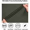 image:imageCOOFANDY Mens Muscle Fit Dress Shirts WrinkleFree Long Sleeve Casual Button Down ShirtsOlive Green