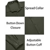 image:imageCOOFANDY Mens Muscle Fit Dress Shirts WrinkleFree Long Sleeve Casual Button Down ShirtsOlive Green