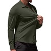 image:imageCOOFANDY Mens Muscle Fit Dress Shirts WrinkleFree Long Sleeve Casual Button Down ShirtsOlive Green