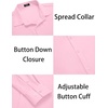 image:imageCOOFANDY Mens Muscle Fit Dress Shirts WrinkleFree Long Sleeve Casual Button Down ShirtsPink