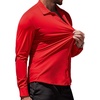 image:imageCOOFANDY Mens Muscle Fit Dress Shirts WrinkleFree Long Sleeve Casual Button Down ShirtsRed