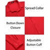image:imageCOOFANDY Mens Muscle Fit Dress Shirts WrinkleFree Long Sleeve Casual Button Down ShirtsRed