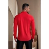 image:imageCOOFANDY Mens Muscle Fit Dress Shirts WrinkleFree Long Sleeve Casual Button Down ShirtsRed