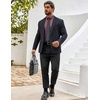 image:imageCOOFANDY Mens Muscle Fit Dress Shirts WrinkleFree Long Sleeve Casual Button Down ShirtsRed Purple