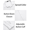 image:imageCOOFANDY Mens Muscle Fit Dress Shirts WrinkleFree Long Sleeve Casual Button Down ShirtsWhite
